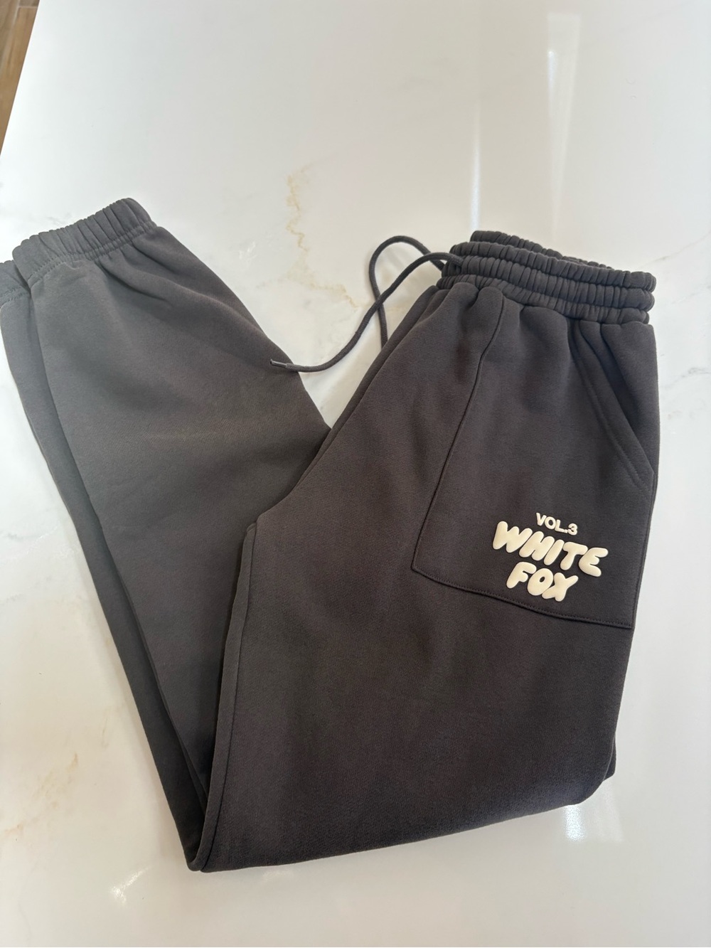 WHITE FOX VOL.3 gray Logo Joggers